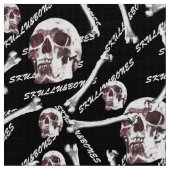 Tissu Crânes Et Os (Fermer)