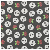 Tissu Crânes et Roses (Fermer)