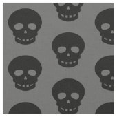 Tissu Crânes noirs cool Pois (Fermer)