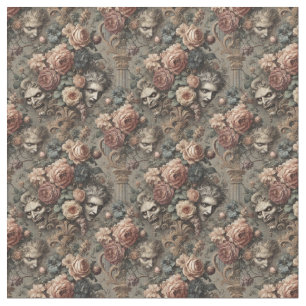Tissu Crash Velvet - Carrelage Gothique Dense