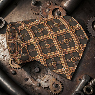Tissu cravate personnalisé engrenages Steampunk