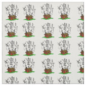 Tissu Crazy Ham Radio House Fabric (Échantillon)