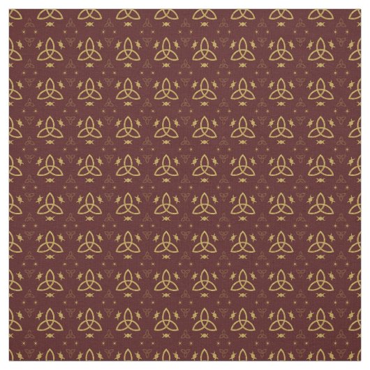 Tissu Create Your Own Gold Triquetra Moon Goddess Red (Échantillon)