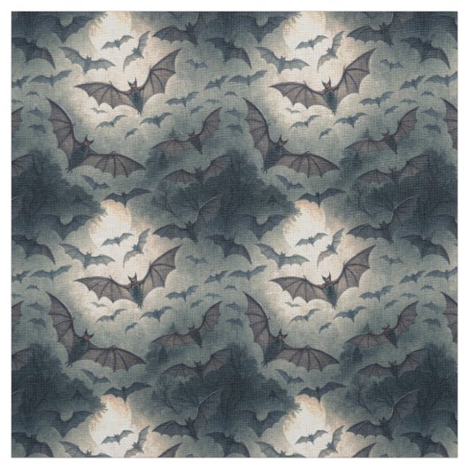 Tissu Create Your Own Gothic Bats Moonlight (Échantillon)