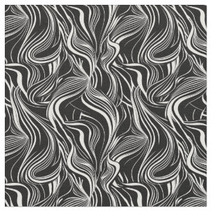 Tissu Creative Black and White Seamless Abstraction