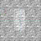 Tissu créatures croisées folles de point (Carreau)