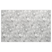 Tissu créatures croisées folles de point (Fat Quarter)