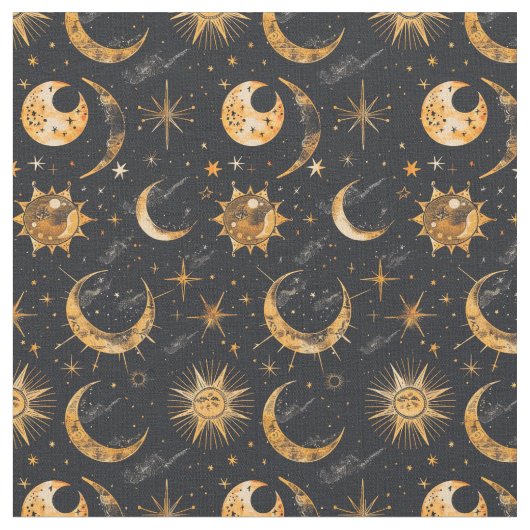 Tissu Créez vos propres étoiles de lune de soleil célest (Fermer)