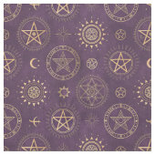 Tissu Créez Vos Propres Pentacles D'or Lune Violette (Fermer)