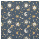 Tissu Créez votre propre céleste bleu or (Échantillon)