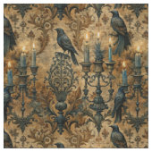 Tissu Créez Votre Propre Damassé Gothique de Corbeaux en (Détail)