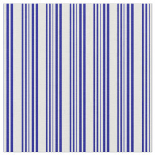 Tissu Crème à la menthe et lignes bleu foncé/Motif de ba