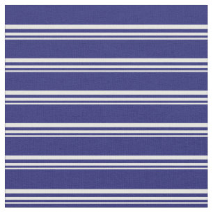 Tissu Crème à la menthe et Motif bleu nuit