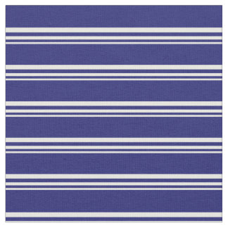 Tissu Crème à la menthe et Motif bleu nuit
