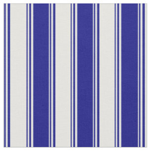 Tissu Crème à menthe et lignes de couleur bleue