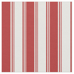 Tissu Crème à menthe et Motif à liner rouge