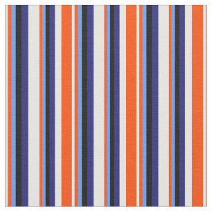 Tissu Crème à menthe, Rouge, Bleu de Cornflower, Noir &