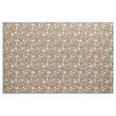 Tissu Crème Brown aux champignons (Fat Quarter)