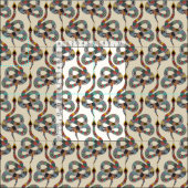 Tissu crème de serpent graphique (Carreau)