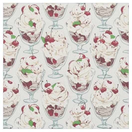 Tissu Crème glacée le dimanche (Fermer)