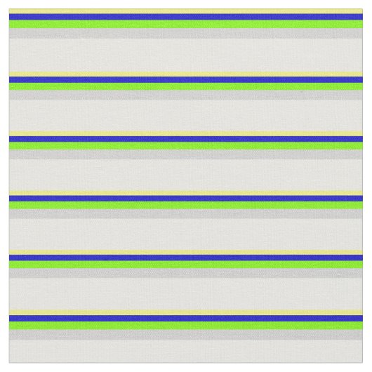 Tissu Crème jaune, bleu, vert, gris clair et à la menthe (Fermer)