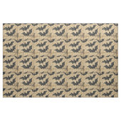 Tissu Crème Patchwork de Denim Grunge avec Chauves-souri (Fat Quarter)