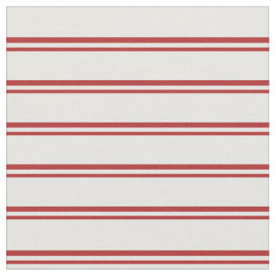 Tissu Crème rouge et crème à la menthe Motif des bandes