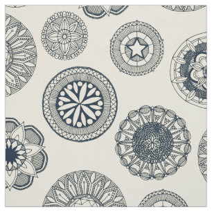 Tissu crème spot mandala cirque