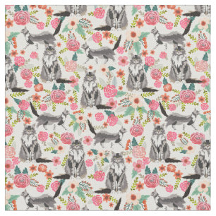 Tissu crème vintage de fleurs de laine de coon