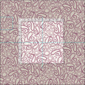 Tissu crème ziya damson (Carreau)