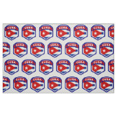 Tissu Crest du drapeau cubain (Fat Quarter)