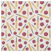 Tissu Cricketer Anglais Cricket Bat et Ball Patterned (Échantillon)