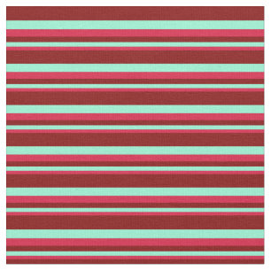 Tissu Crimson, Aquamarine et Maroon Motif