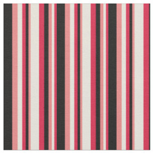 Tissu Crimson, Beige, Corail clair et Lignes de couleur