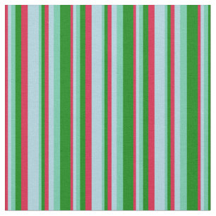 Tissu Crimson, Bleu clair, Aquamarine & Motif vert