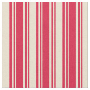 Tissu Crimson et Motif beige des rayures