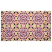 Tissu Crimson, mandala multicolore, mandala, lime, (Fat Quarter)