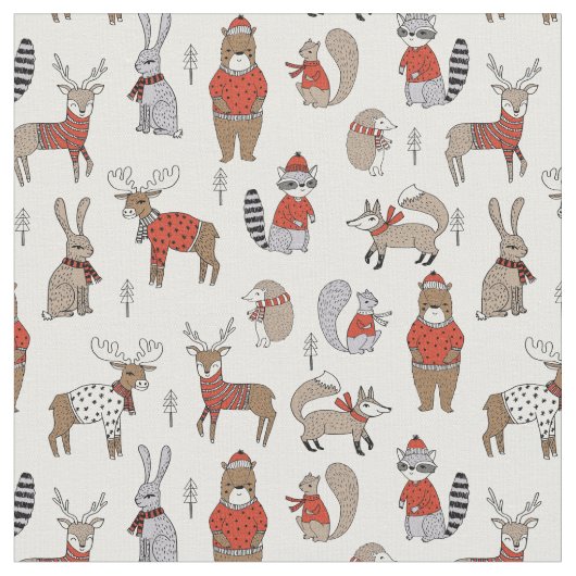 Tissu Critère des bois de Noël (Fermer)