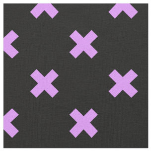 Tissu Crochets Lilac sur noir