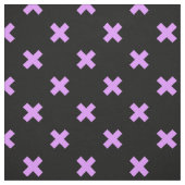 Tissu Crochets Lilac sur noir (Échantillon)