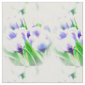 Tissu Crocus blanc printemps (Fermer)