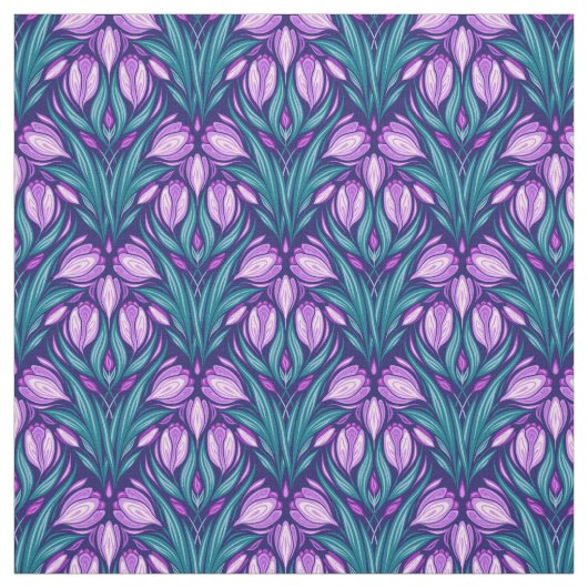 Tissu Crocus printaniers (Échantillon)