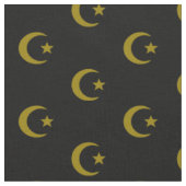 Tissu Croissant de lune et coton peigné par étoile (56" (Fermer)