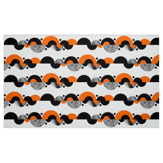 Tissu Croissants Abstraits 02 - Orange (Fat Quarter)