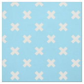 Tissu Croix blanche sur le bleu bébé (Échantillon)