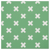 Tissu Croix blanche sur le vert (Échantillon)