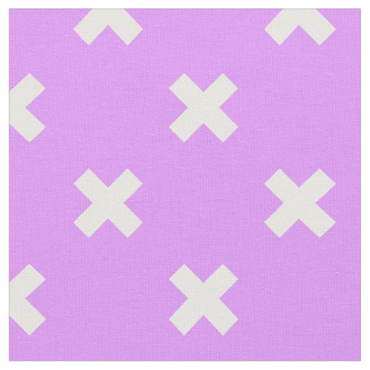 Tissu Croix blanches sur lilas (Fermer)