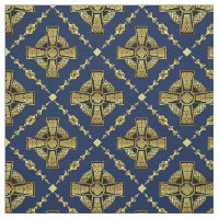 Croix celtique or/tissu de conception de noeud tre