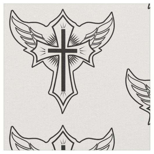 Tissu Croix chrétienne (Fermer)