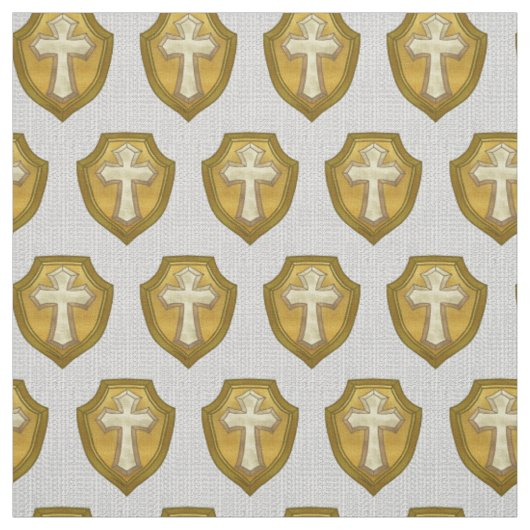Tissu Croix chrétienne bouclier (Échantillon)
